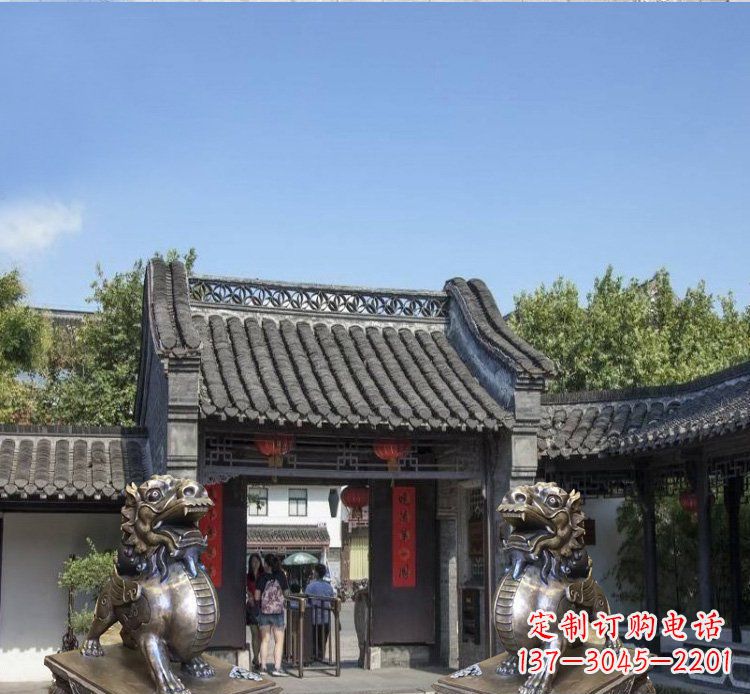 达州铜雕北京狮子庭院动物雕塑