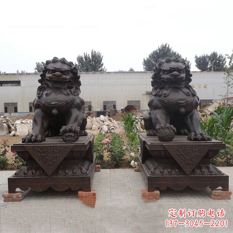 达州铜雕北京狮子