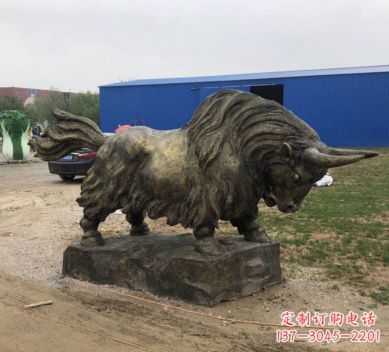 达州铜雕奔牛雕塑