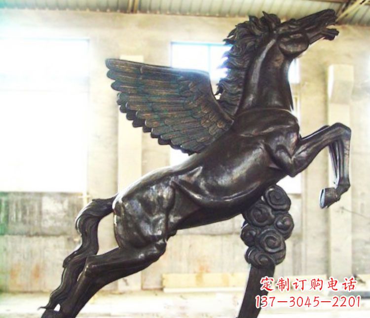 达州铜雕奔跑飞马雕塑