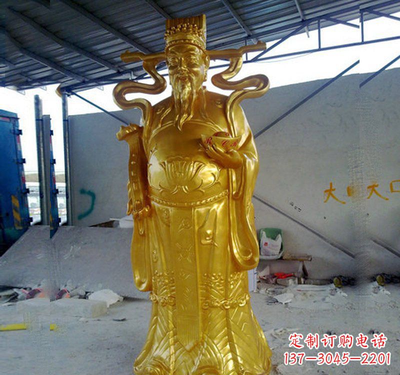 达州铜雕财神雕像