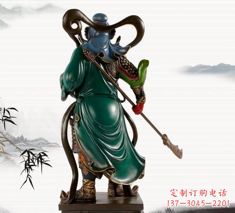 达州铜雕彩绘武财神关公