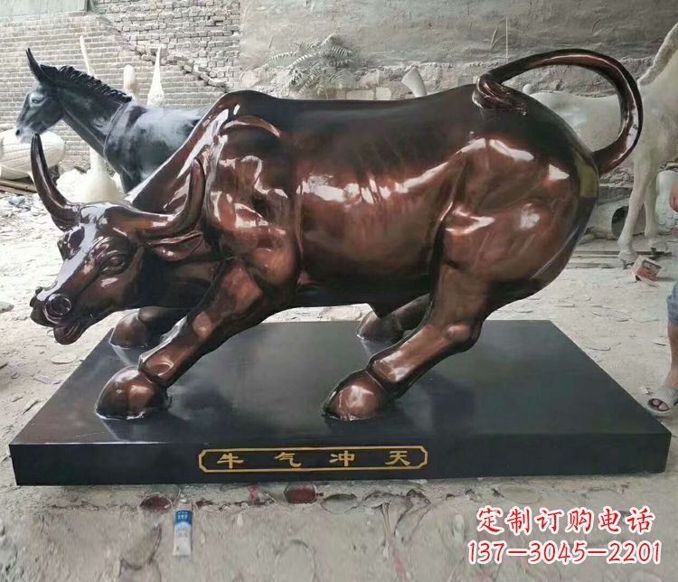 达州铜雕城市牛气冲天