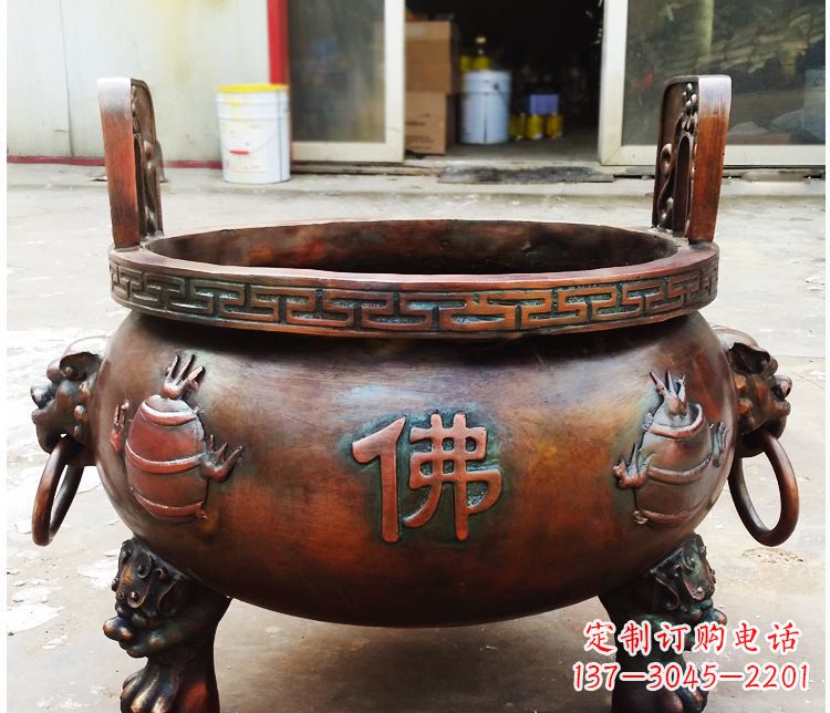 达州铜雕祠堂景观香炉