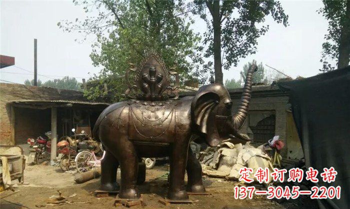 达州铜雕大象平安吉祥公园动物雕塑