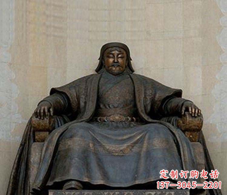 达州铜雕大型成吉思汗雕塑
