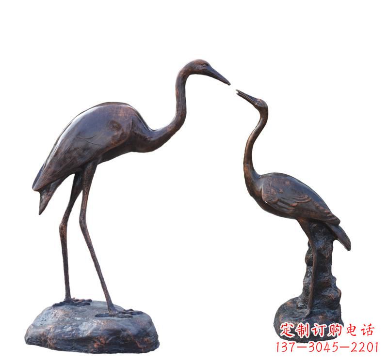 达州铜雕动物仙鹤