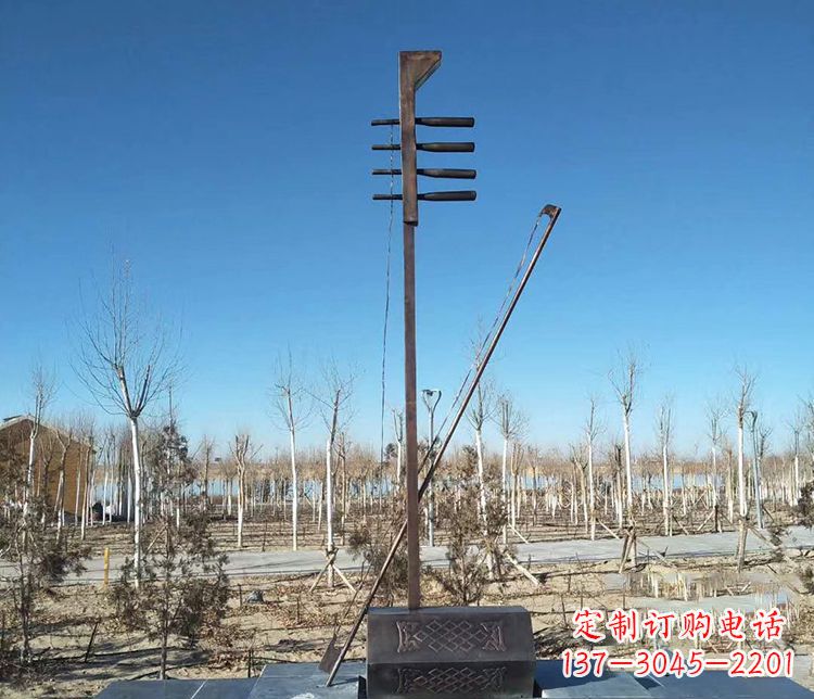 达州铜雕二胡景观雕塑