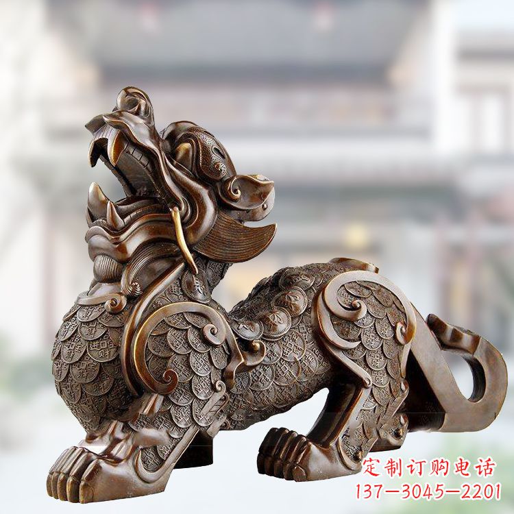 达州铜雕仿古辟邪貔貅