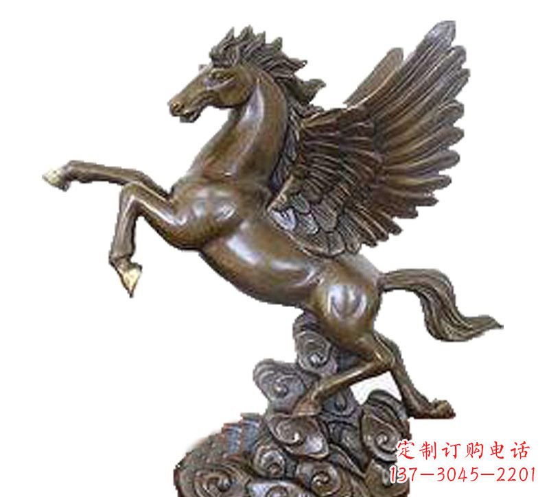 达州铜雕飞黄腾达飞马