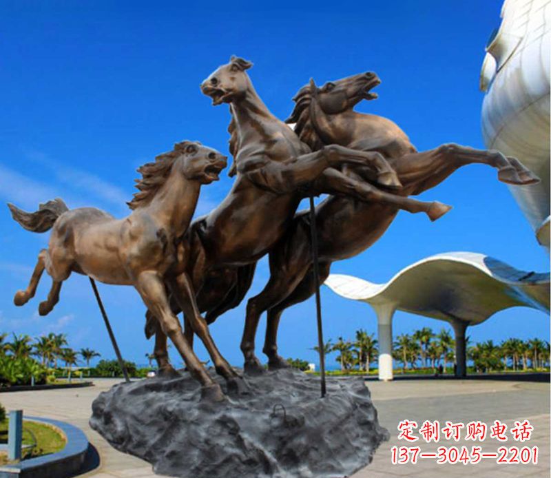 达州铜雕飞马广场动物雕塑