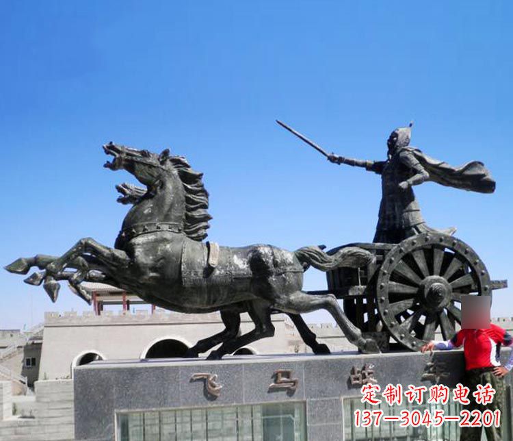 达州铜雕飞马战车