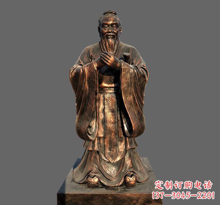 达州铜雕古代名人孔子