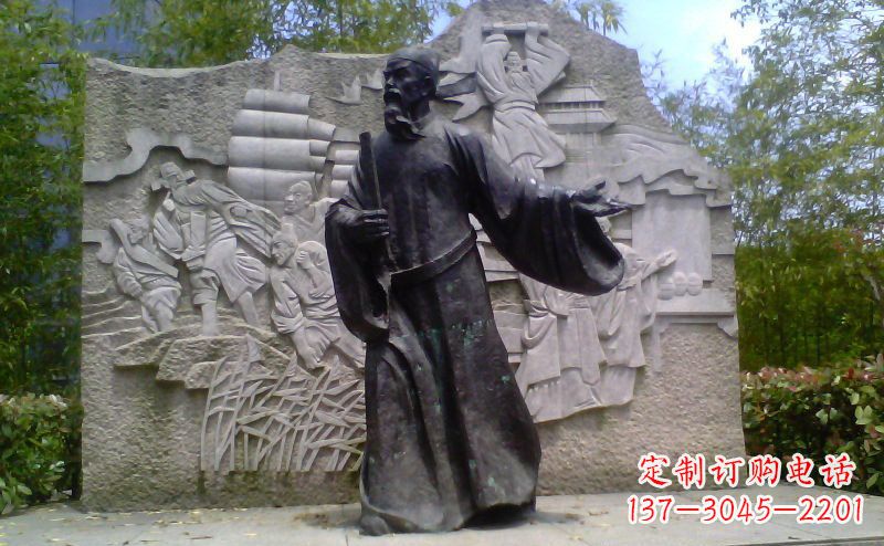 达州铜雕古代名人雕塑