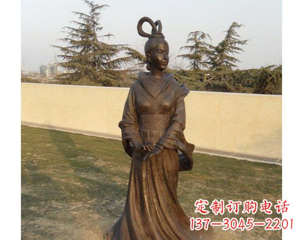 达州铜雕古代美女人物雕塑