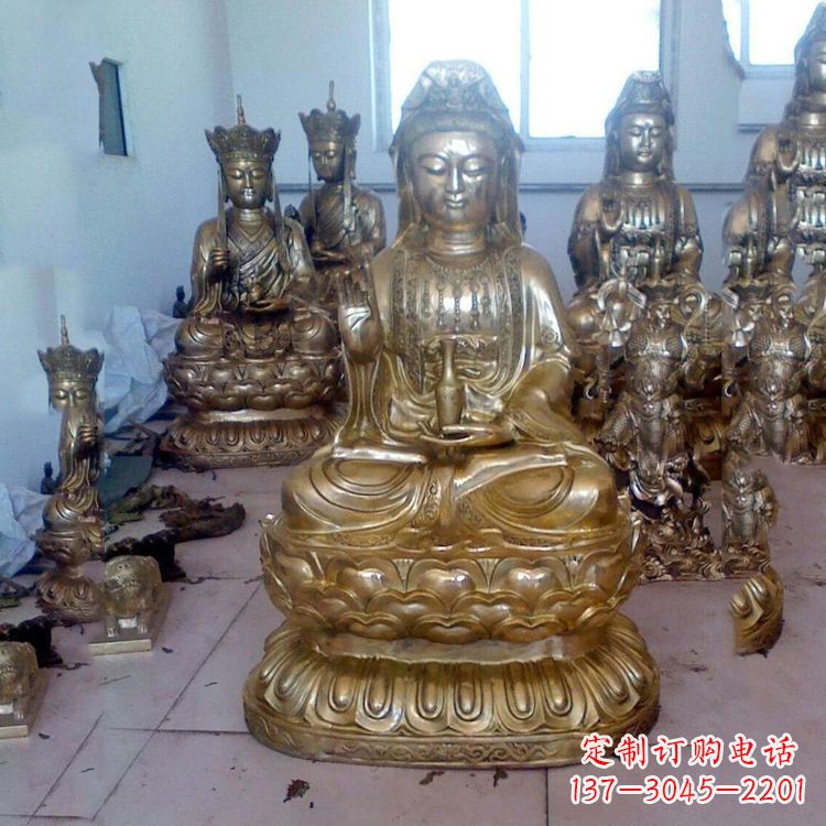 达州铜雕观音雕塑