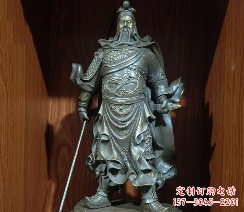 达州铜雕关公人物雕塑