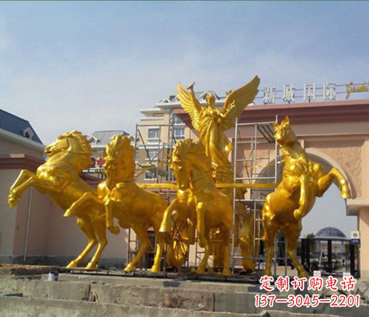 达州铜雕广场阿波罗战马雕塑