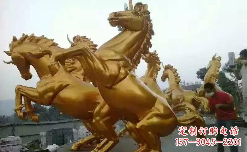 达州铜雕广场飞马雕塑