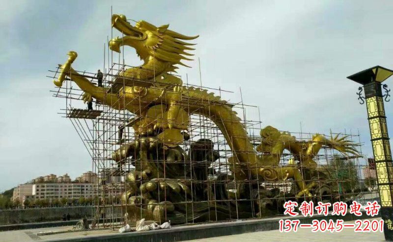 达州铜雕广场神龙景观摆件