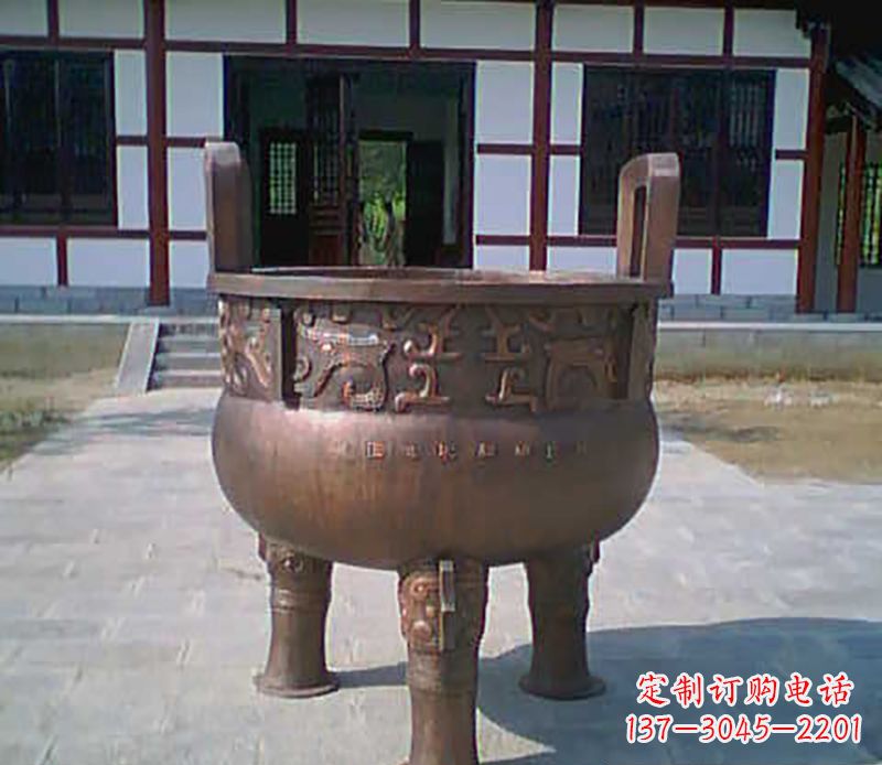 达州铜雕广场圆形香炉