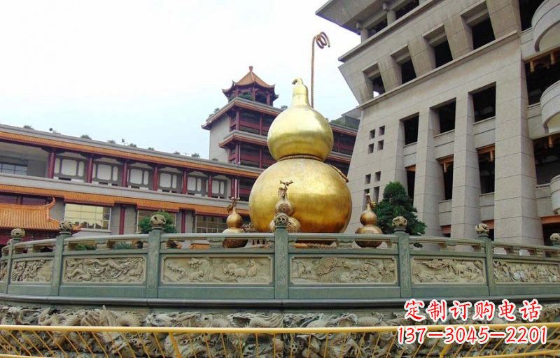 达州铜雕葫芦公园景观雕塑