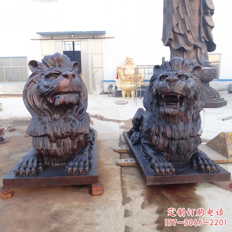 达州铜雕汇丰狮子雕塑
