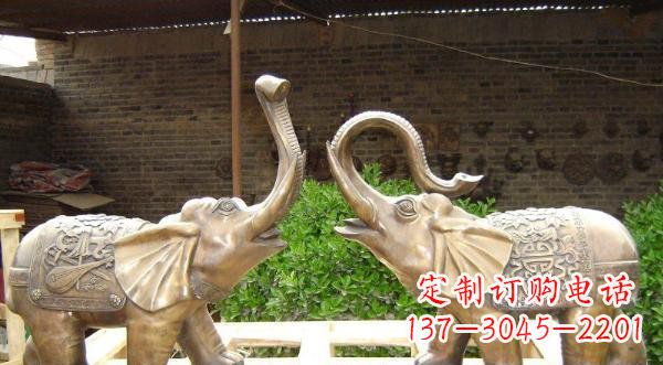达州铜雕吉祥小象公园动物雕塑