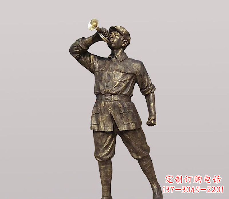 达州铜雕解放军战士