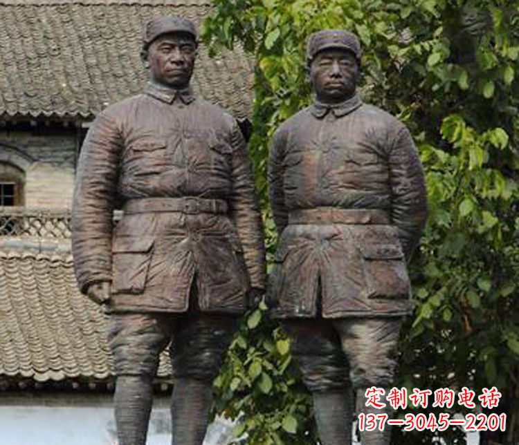 达州铜雕解放军战士人物雕塑