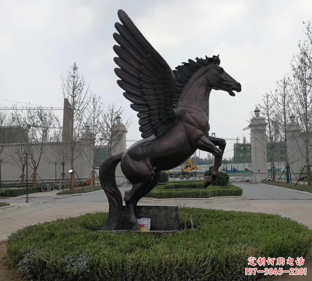 达州铜雕景观飞马