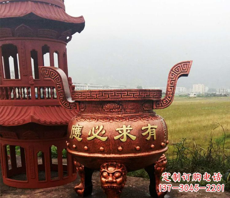 达州铜雕景观香炉