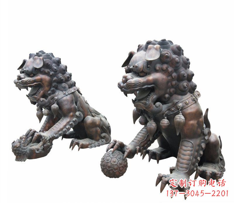 达州铜雕酒店镇宅招财麒麟雕塑