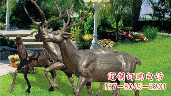 达州铜雕鹿公园动物雕塑