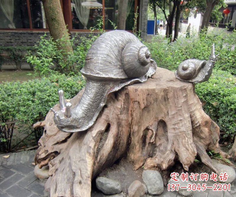 达州铜雕母子蜗牛