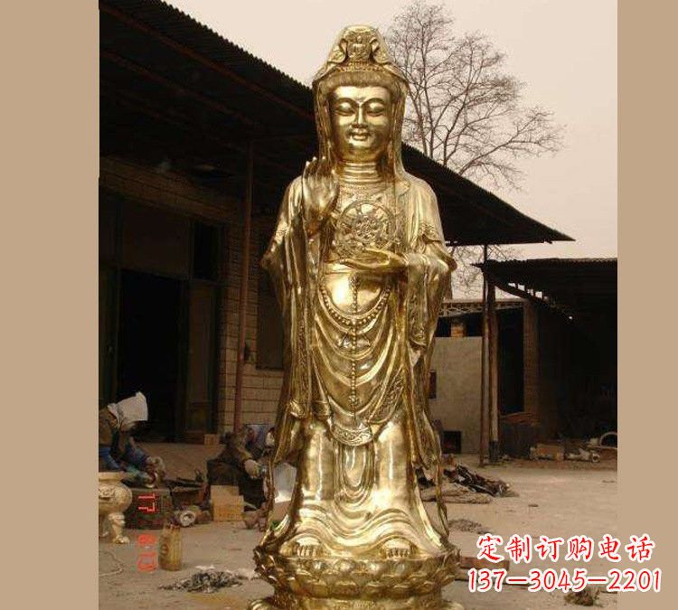 达州铜雕南海观音