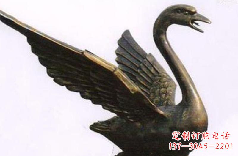 达州铜雕喷水天鹅公园动物雕塑