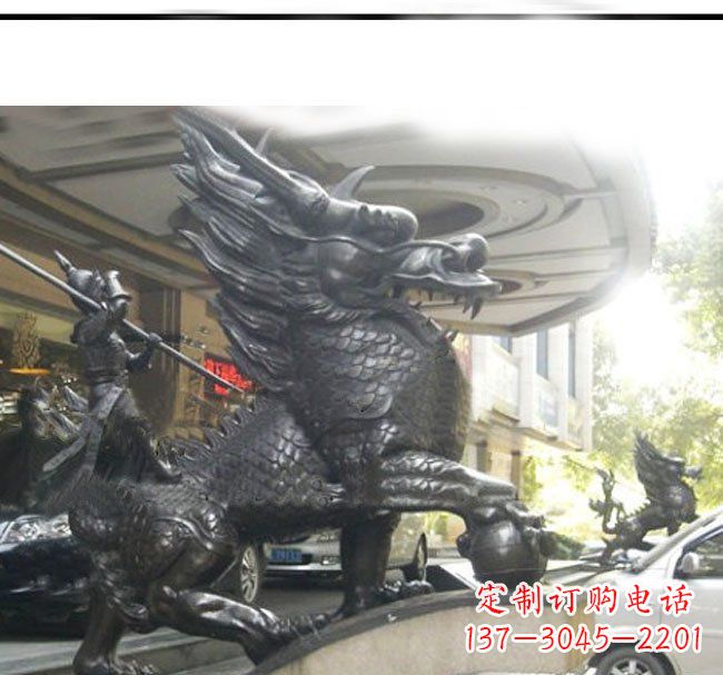达州铜雕麒麟公司门口神兽雕塑