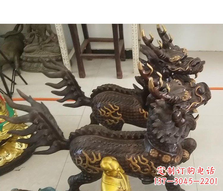 达州铜雕麒麟招财雕塑