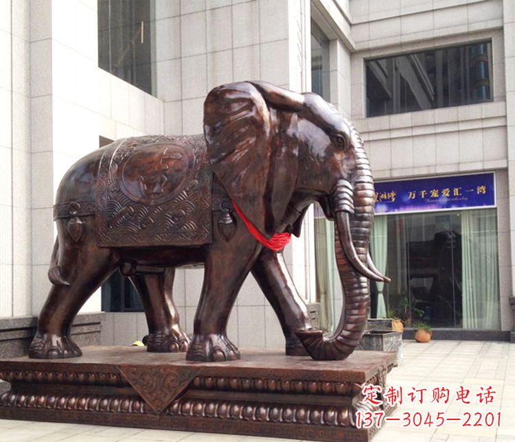 达州铜雕企业招财大象