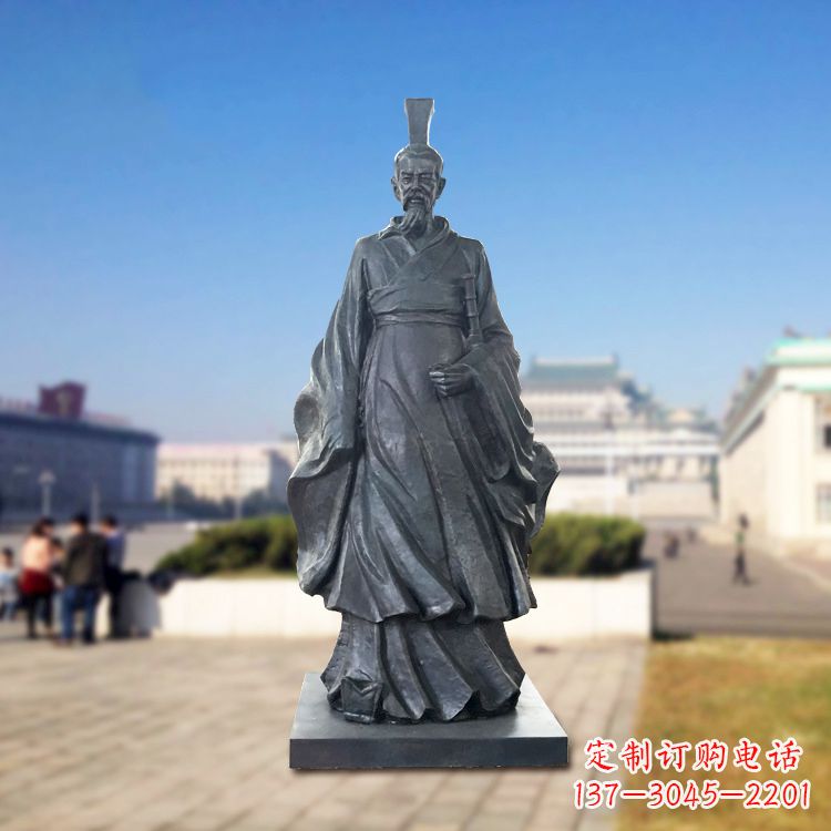 达州铜雕屈原塑像