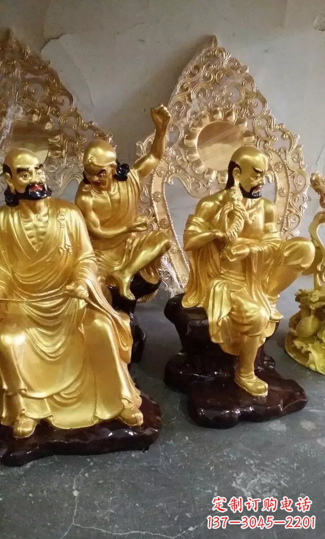 达州铜雕十八罗汉
