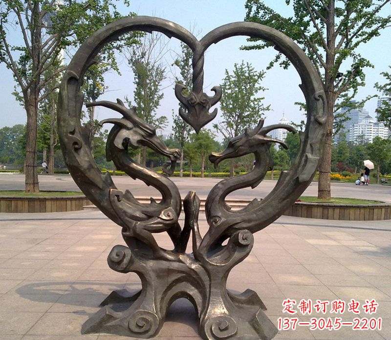 达州铜雕双龙戏珠