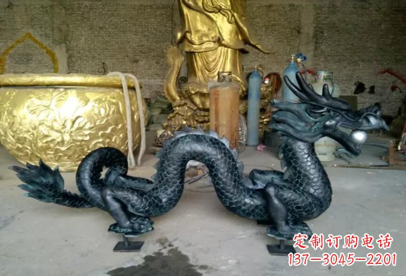 达州铜雕双龙戏珠222