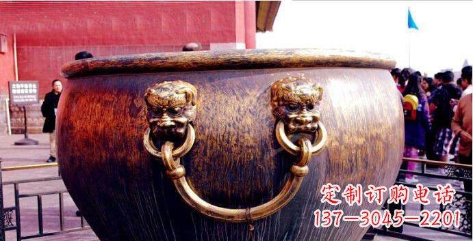 达州铜雕水缸寺庙景观雕塑