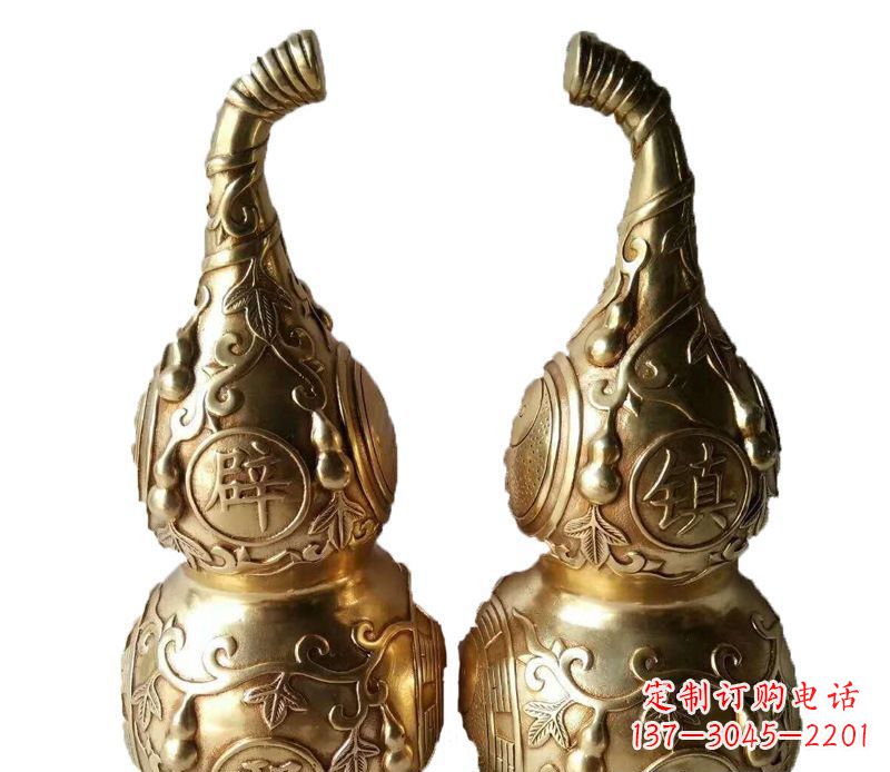 达州铜雕寺庙平安葫芦雕塑