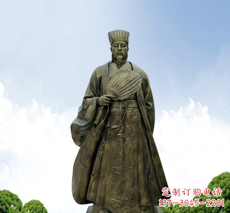 达州铜雕伟人诸葛亮古代历史人物