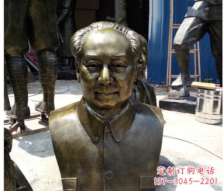 达州铜雕伟人毛主席胸像