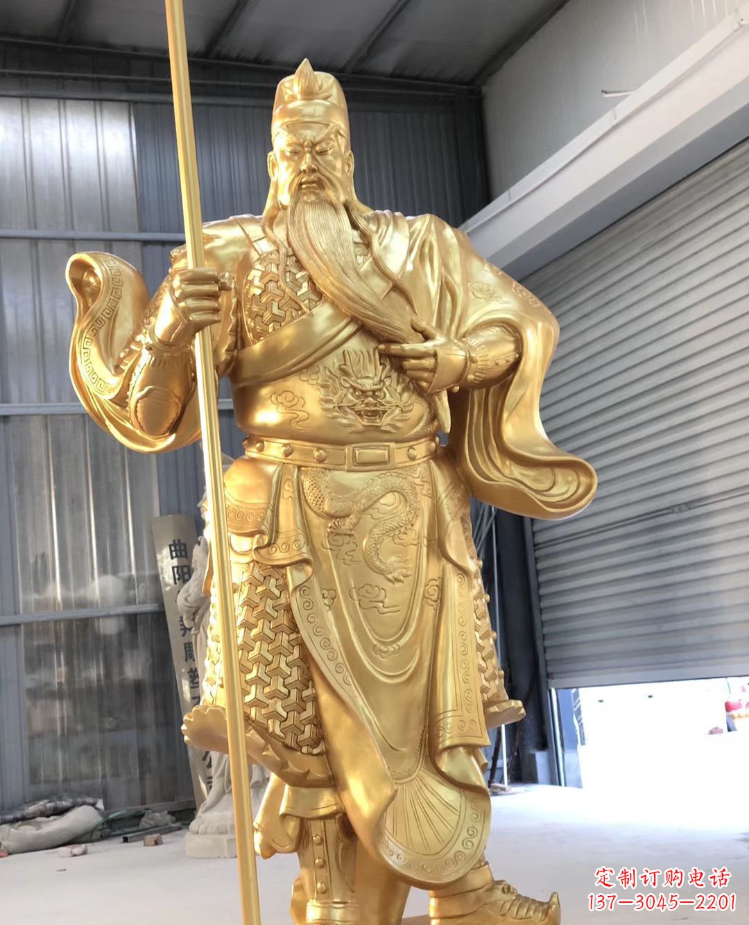 达州铜雕武财神雕塑