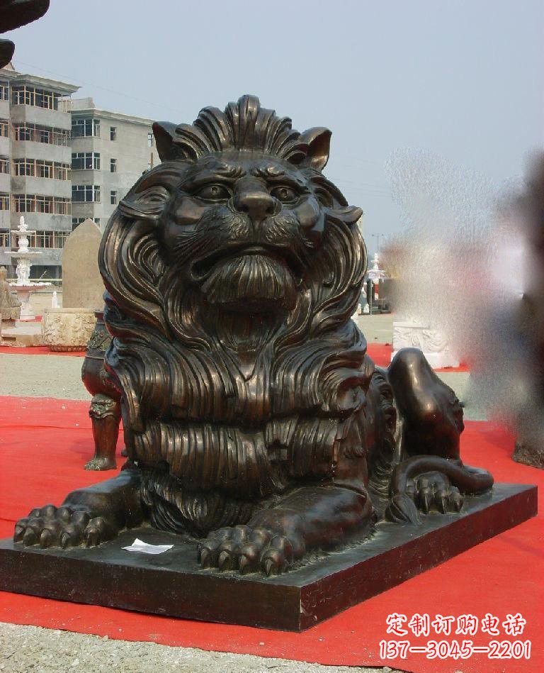 达州铜雕西洋狮子222